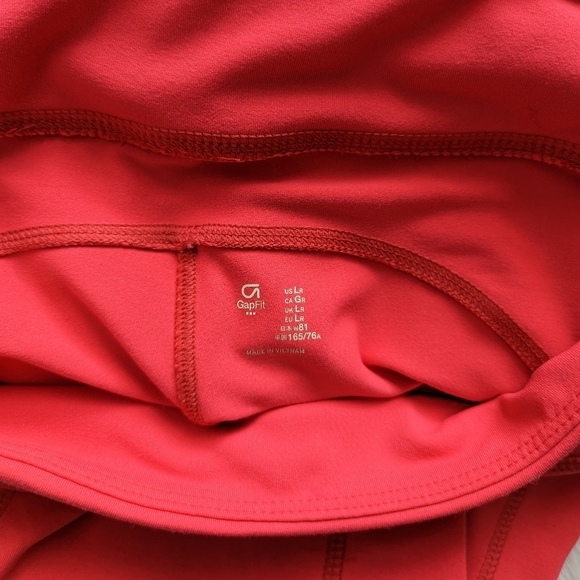 GAP bright coral pink athletic workout leggings with pockets size L - Picture 7 of 7